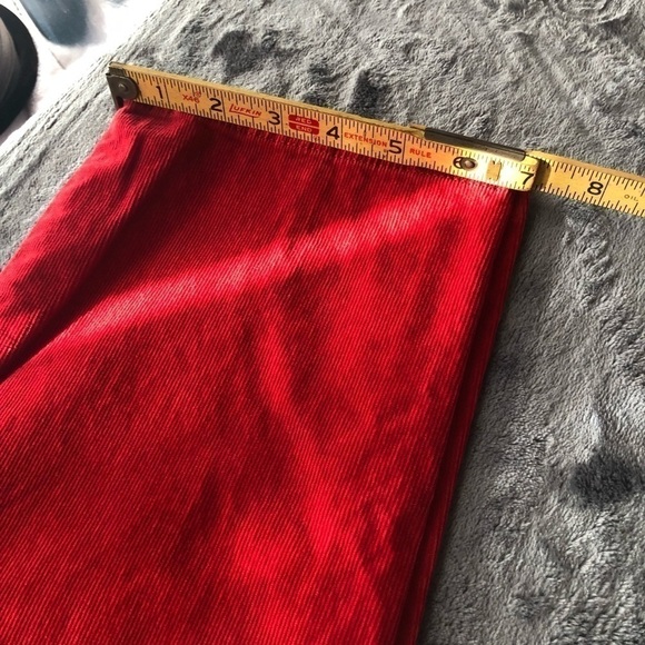 LANDS End Red Corduroy pants size 12 Fit 1 - Picture 6 of 11